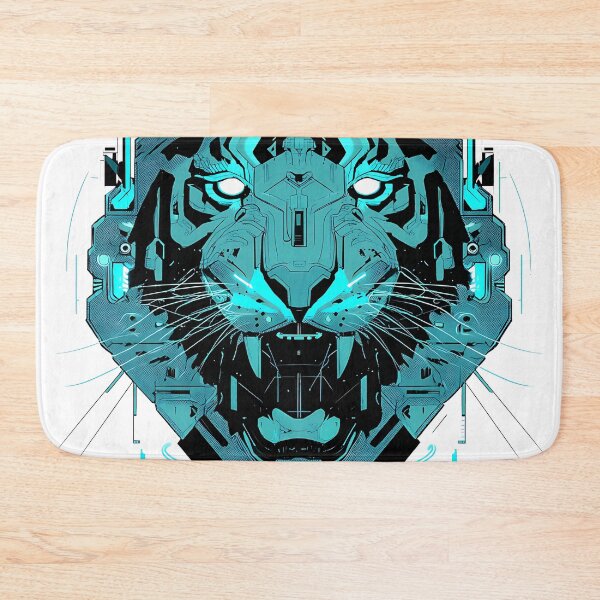 Item preview, Blue Metal Cyberpunk Tiger designed and sold by Jcat7.