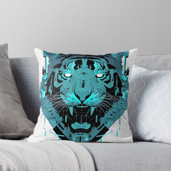 Item preview, Blue Metal Cyberpunk Tiger designed and sold by Jcat7.
