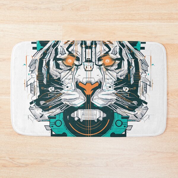 Artikelvorschau, Cooler Cyberpunk-Tigerkopf aus Metall entworfen und verkauft von Jcat7.