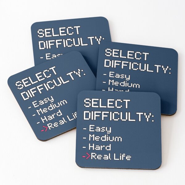 Item preview, Retro Gamer: Select Difficulty - Real Life, Funny Gaming  designed and sold by HumanPhase.