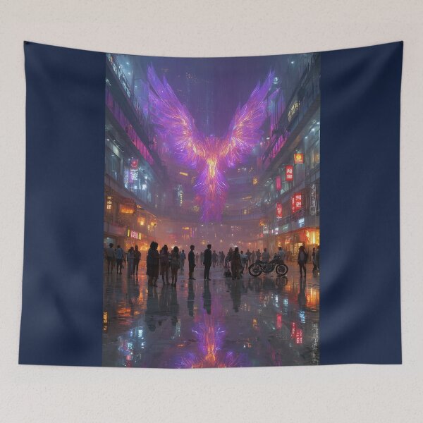 Item preview, Rise of the Neon Phoenix designed and sold by ArgentoArt.