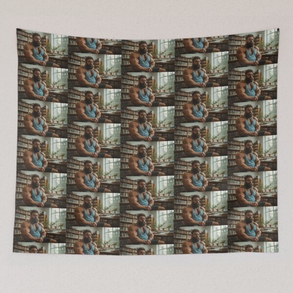 Item preview, Muscle Bear In Library designed and sold by BodybuildersInc.