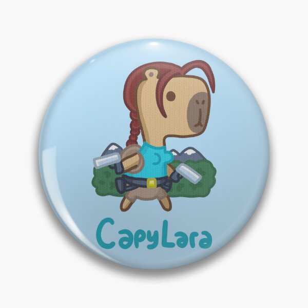 Item preview, CapyLara (with text) designed and sold by CamelCactus.