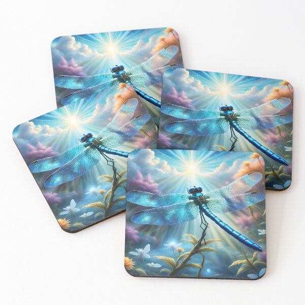 Item preview, Shimmering Blue Dragonfly in the Sunlight designed and sold by PawPrintedArt.