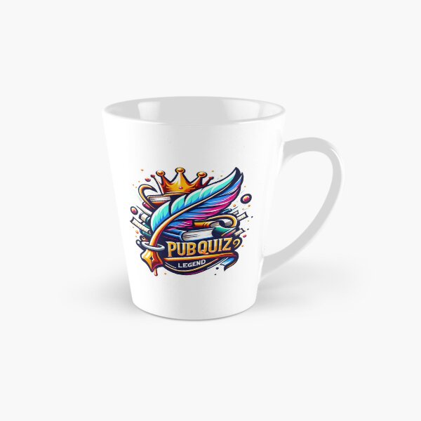 Item preview, Colorful "Pub Quiz Legend" Crown and Quill Illustration. designed and sold by The-T-In-Retro.