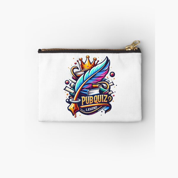 Item preview, Colorful "Pub Quiz Legend" Crown and Quill Illustration. designed and sold by The-T-In-Retro.