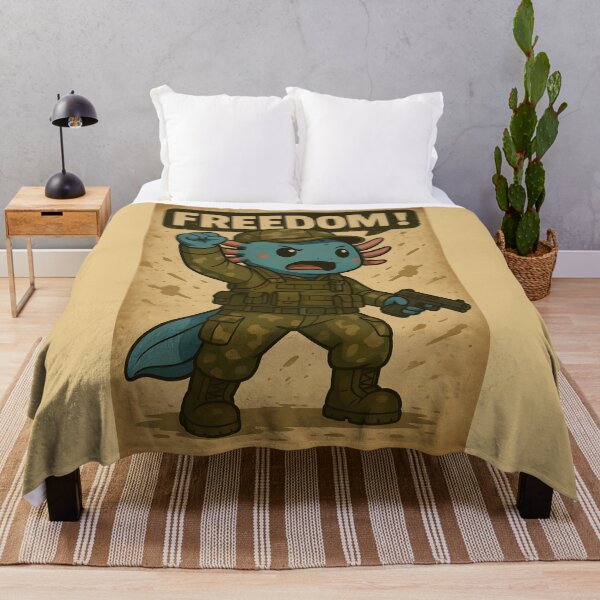 Item preview, Freedom! Axey the Axolotl – Scottish Army Camouflage Edition designed and sold by anniejunoaxie.