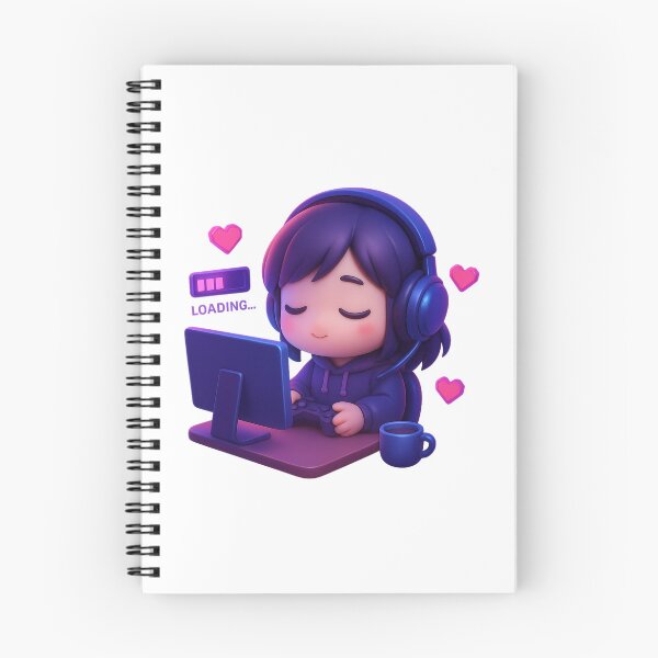 Item preview, 3D Chibi Gamer Girl Sticker – Cute Anime Gaming Design designed and sold by NuboDesigns.
