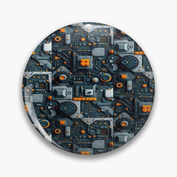 Item preview, Futuristic Tech Circuit Art – Cyberpunk Geometric Pattern designed and sold by The Design KAD.