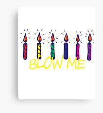 Birthday candles Happy Birthday Canvas Print
