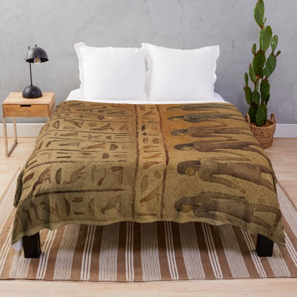 Item preview, Ancient Hieroglyphic Wall on Papyrus designed and sold by MoxisWatercolor.