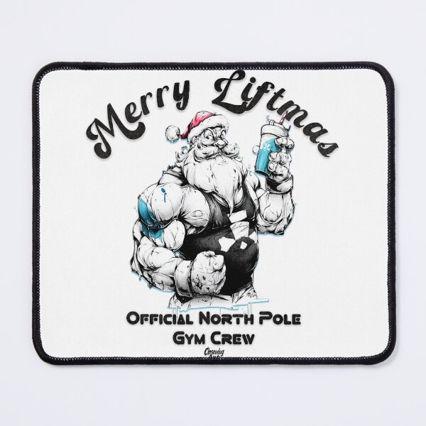 Item preview, Merry Liftmas – North Pole Gym Crew Santa designed and sold by Closeddog.