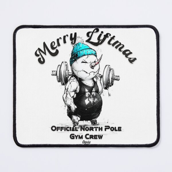 Item preview, Merry Liftmas – Snowman Gym Beast Christmas Design designed and sold by Closeddog.
