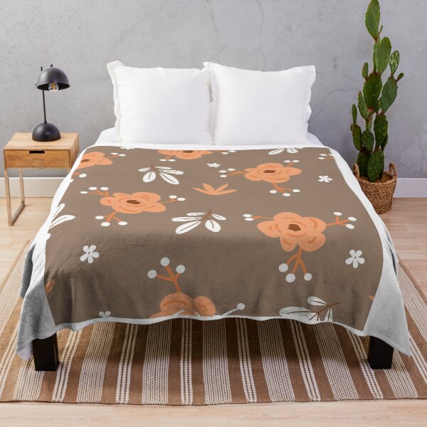 Item preview, Floral Pattern Peach Flowers and Foliage designed and sold by Jamildesign.
