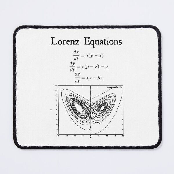 Item preview, Nerdy Vintage Lorenz Equations Chaos Theory Math Science Teacher Black Text designed and sold by MathWare MathClips.