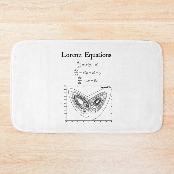Item preview, Nerdy Vintage Lorenz Equations Chaos Theory Math Science Teacher Black Text designed and sold by MathWare MathClips.