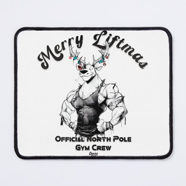 Item preview, Merry Liftmas – Jacked Reindeer Gym Crew Xmas designed and sold by Closeddog.