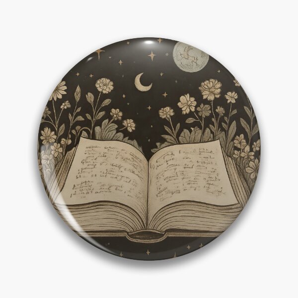 Item preview, Magical Open Book Under Moon and Stars Illustration designed and sold by ArtfulWeave.