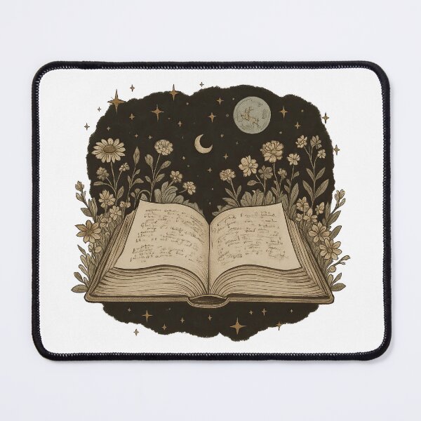 Item preview, Magical Open Book Under Moon and Stars Illustration designed and sold by ArtfulWeave.