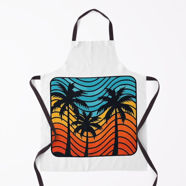 Item preview, Retro Palm Trees Sunset Wave Lines Illustration designed and sold by ArtfulWeave.