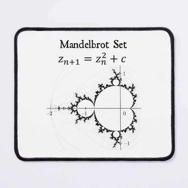 Item preview, Nerdy Vintage Mandelbrot Set Fractal Math Science Teacher Black Text designed and sold by MathWare MathClips.