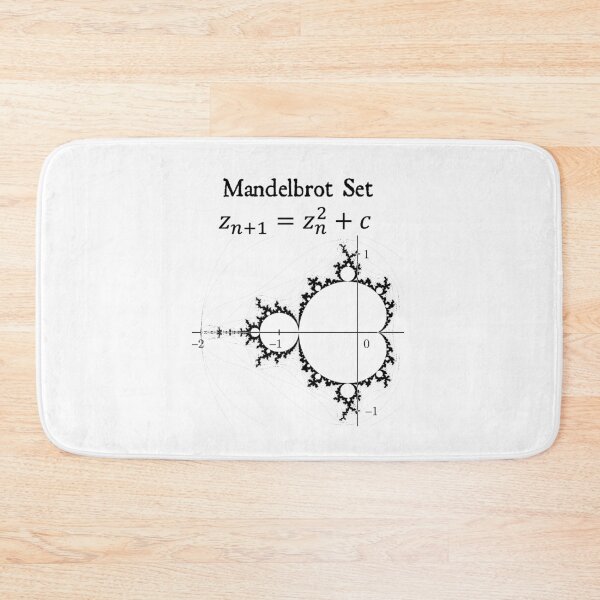 Item preview, Nerdy Vintage Mandelbrot Set Fractal Math Science Teacher Black Text designed and sold by MathWare MathClips.