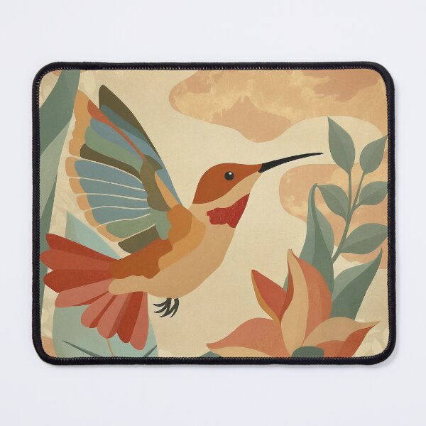 Item preview, Hummingbird at Dawn – Soft Tropical Bird in Warm Pastel Tones designed and sold by WabiSabiSjak.