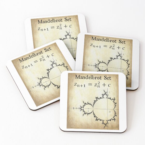 Item preview, Nerdy Vintage Mandelbrot Set Fractal Math Science Teacher Black Text Parchment designed and sold by MathWare MathClips.