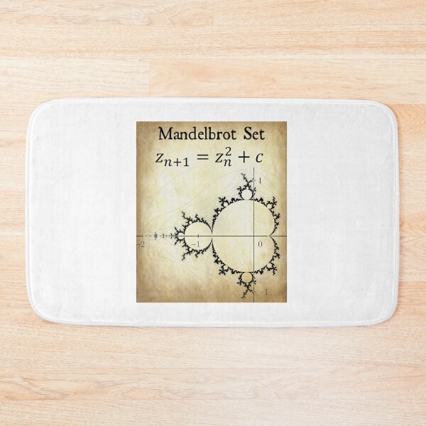 Item preview, Nerdy Vintage Mandelbrot Set Fractal Math Science Teacher Black Text Parchment designed and sold by MathWare MathClips.