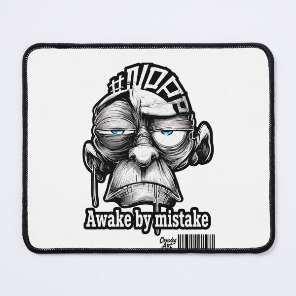 Item preview, Awake by Mistake – Tired Face & Nope Mood Design designed and sold by Closeddog.