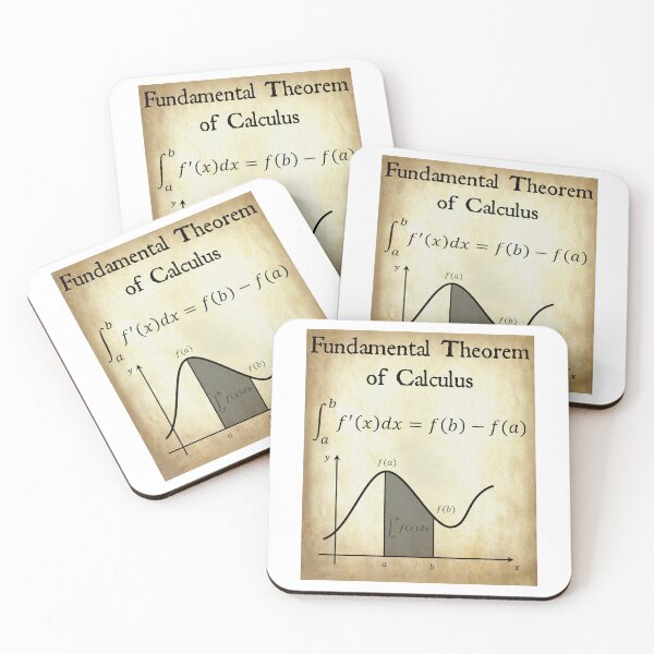 Item preview, Nerdy Vintage Fundamental Theorem of Calculus Math Science Teacher Black Text Parchment designed and sold by MathWare MathClips.
