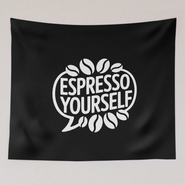 Item preview, Espresso Yourself: Coffee Bean Wordplay Tees & Artistic Fonts designed and sold by Reichcorp.