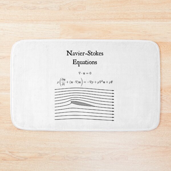 Item preview, Nerdy Vintage Navier-Stokes Equations Fluid Dynamics Math Science Teacher Black Text designed and sold by MathWare MathClips.