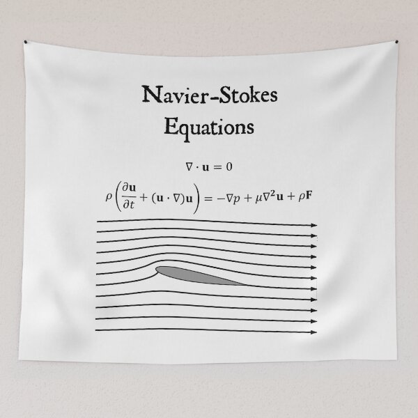 Item preview, Nerdy Vintage Navier-Stokes Equations Fluid Dynamics Math Science Teacher Black Text designed and sold by MathWare MathClips.