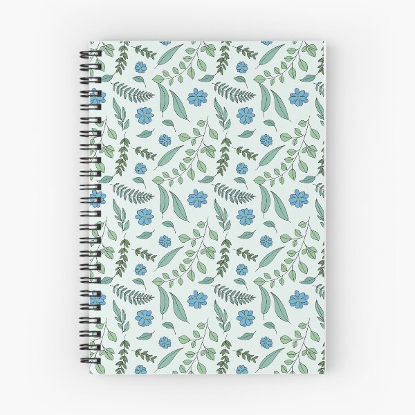 Item preview, Countryside Pattern Blue Flowers and Foliage designed and sold by Jamildesign.