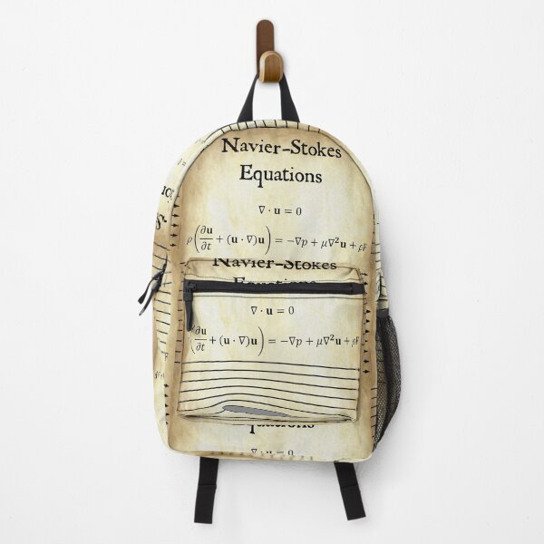 Item preview, Nerdy Vintage Navier-Stokes Equations Fluid Dynamics Math Science Teacher Black Text Parchment designed and sold by MathWare MathClips.
