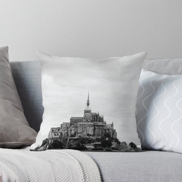Item preview, Mont Saint-Michel Foto en blanco y negro designed and sold by GorjoDesigns.