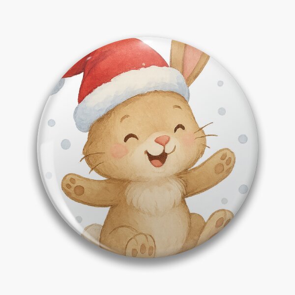 Item preview, Easter Bunny Playing in the Snow (with Santa Hat) designed and sold by P4CHUT.