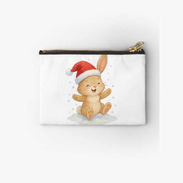 Item preview, Easter Bunny Playing in the Snow (with Santa Hat) designed and sold by P4CHUT.