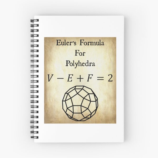 Item preview, Nerdy Vintage Euler's Formula for Polyhedra Math Teacher Black Text Parchment designed and sold by MathWare MathClips.