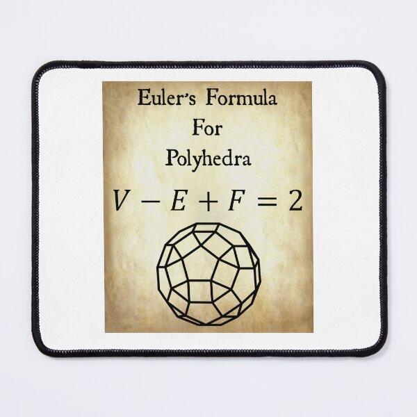 Item preview, Nerdy Vintage Euler's Formula for Polyhedra Math Teacher Black Text Parchment designed and sold by MathWare MathClips.