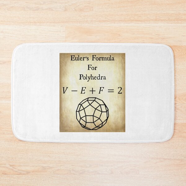 Item preview, Nerdy Vintage Euler's Formula for Polyhedra Math Teacher Black Text Parchment designed and sold by MathWare MathClips.