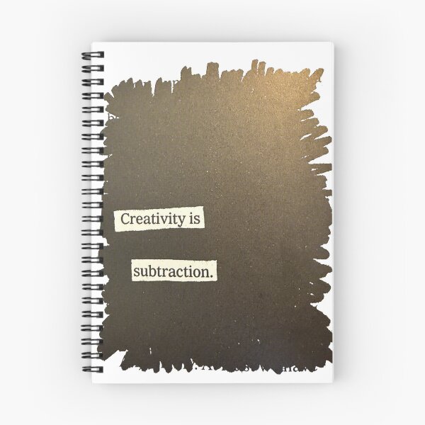 Item preview, Creativity is Subtraction Minimalist Quote designed and sold by PopCultureArtShop.