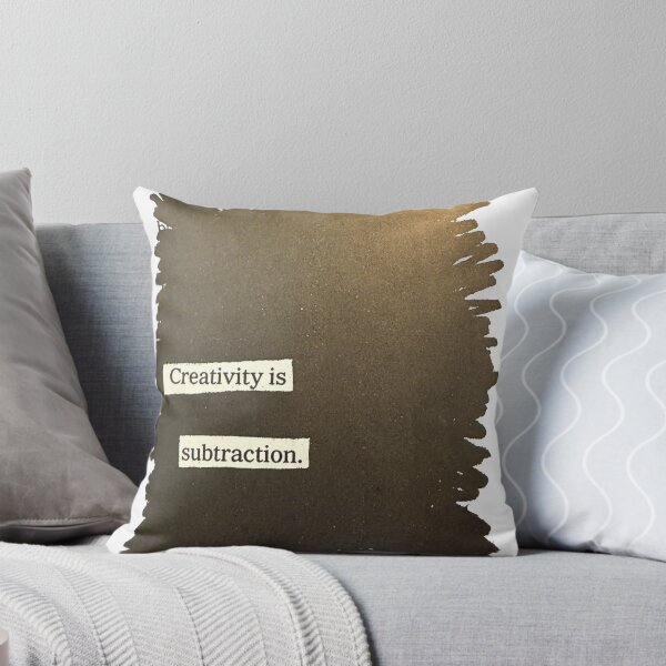 Item preview, Creativity is Subtraction Minimalist Quote designed and sold by PopCultureArtShop.