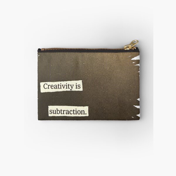 Item preview, Creativity is Subtraction Minimalist Quote designed and sold by PopCultureArtShop.
