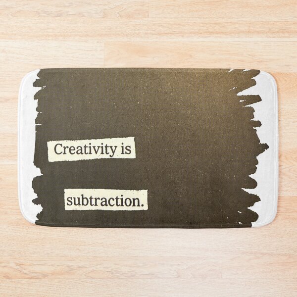 Item preview, Creativity is Subtraction Minimalist Quote designed and sold by PopCultureArtShop.