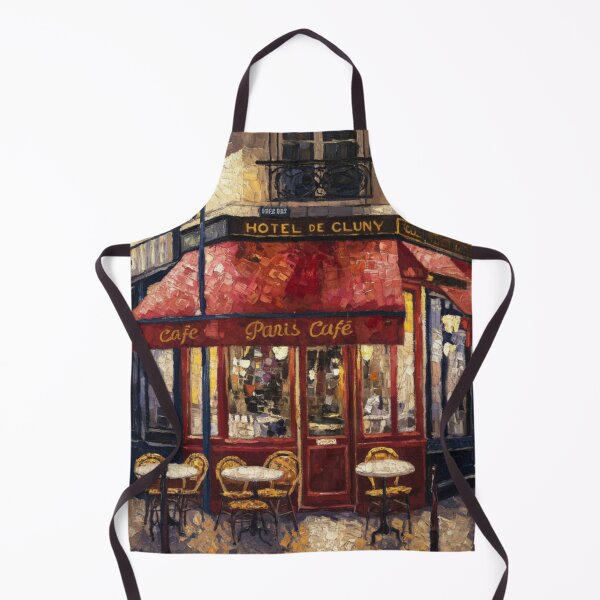 Item preview, French Café at Night | Red Awning Street Painting designed and sold by CARRAANN.