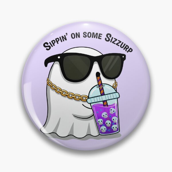 Item preview, Sippin’ on Some Sizzurp Ghost – Ghost Boba Drink Sticker designed and sold by VelvetChaosCove.