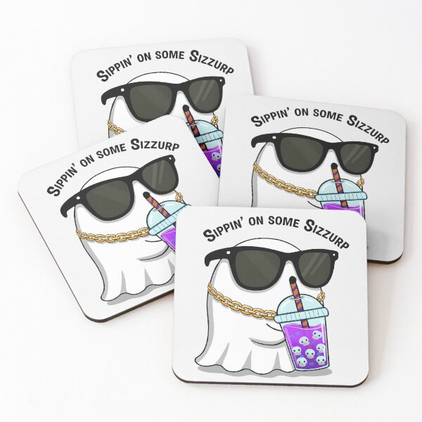 Item preview, Sippin’ on Some Sizzurp Ghost – Ghost Boba Drink Sticker designed and sold by VelvetChaosCove.