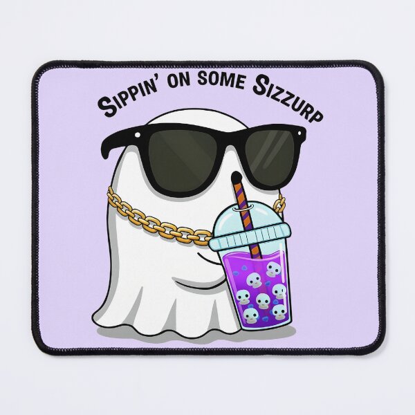 Item preview, Sippin’ on Some Sizzurp Ghost – Ghost Boba Drink Sticker designed and sold by VelvetChaosCove.